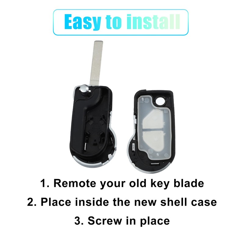 X AUTOHAUX 2 Buttons Key Fob Case Keyless Entry Remote