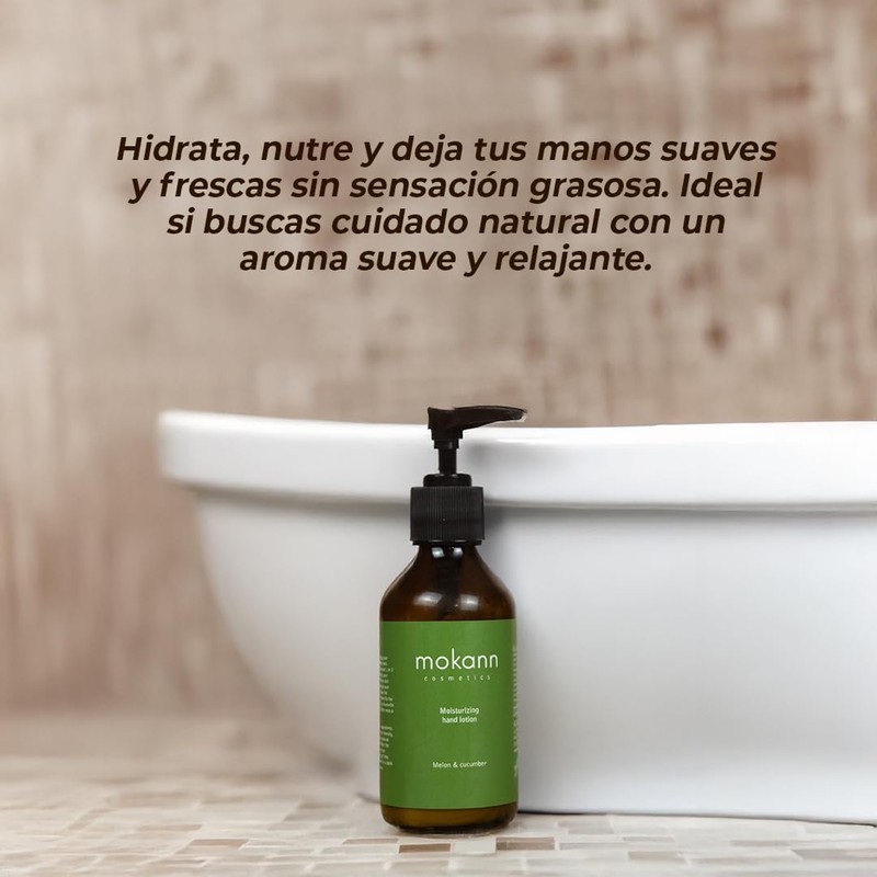 Mokkan Locion para Manos Melon Pepino Hidratante Aceites Naturales 100ml
