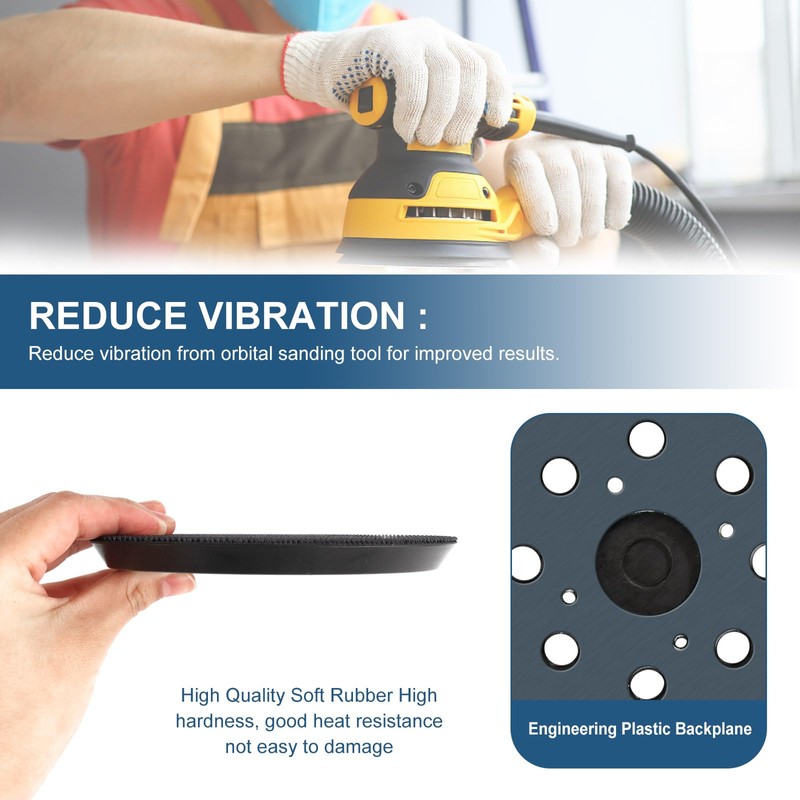 MIYUANGKJ 2 Pcs 5" 8 Hole Replacement Sander Pad Hook