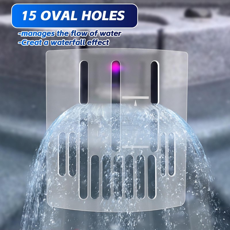 Bodoniy Spa Waterfall Grate, Clear Hot Tub Filter, 8.81"x7.83" Outdoor