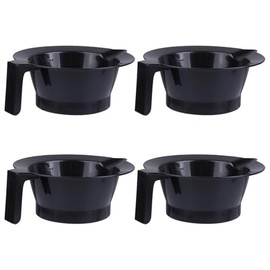 Beaupretty 4 cuencos para teñir el pelo de salón de color de pelo para mezclar cuencos para el color del cabello blanqueador de pelo colorante (negro)