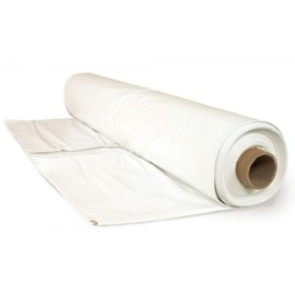 Farm Plastic Supply - 6 mil White Construction Plastic Sheeting - Thick Plastic Sheeting, White Plastic Tarp, Construction Plastic, Dust Containment, Drop Cloth Vapor Barrier (16' x 75')