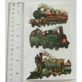 John Grossman - CHRISTMAS TRAIN - Sheet of Gifted Line Vintage Antique Images