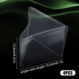 BOXOB 4pcs Mahjong Card Protector Covers, Clear Large Case Mahjong Card Holder Sleeve Durable PVC Organizer for Mah Jongg Scorecard Accessories