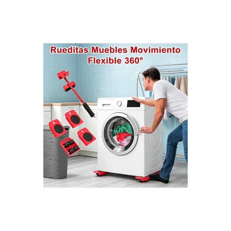 Juego de 5 Herramienta de Mudanza de Muebles con 4
