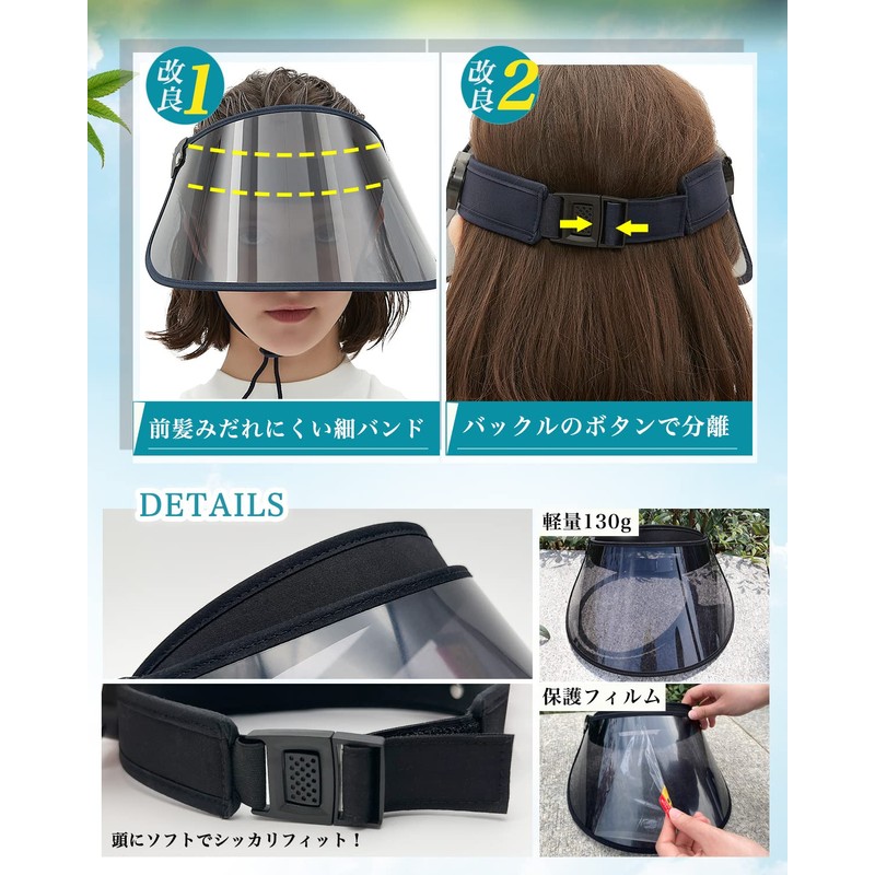 Gokei_Co Women’s Sun Visor, Rain Hat, Rain Visor, Bicycle Cap,