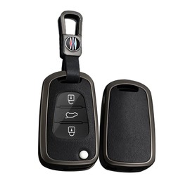 TECART Folding Car Key Cover Fit for Kia Sportage Ceed Soul Rio Rondo Venga Key Fob Case fit for Hyundai i25 i20 i30 iX20 iX35 Keyring Key Fob Holder Keychain Key Shell Covers Protector Black