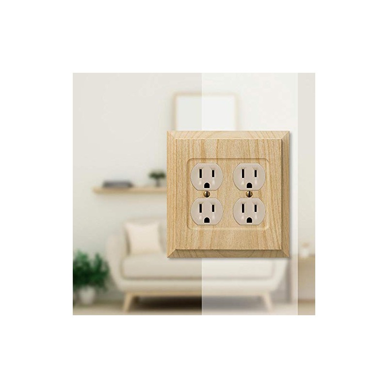 Amerelle Baker Double Duplex Unfinished Wood Wallplate