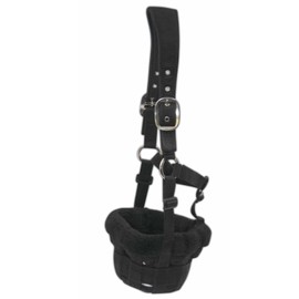 Amesbichler Reitsport HorseGuard Muzzle Feeding Brake for Horses with Teddy Fleece Padding, Variety of Sizes