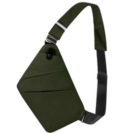 KUTQI Sling Bag Shoulder Bag Anti-Theft Crossbody Bag for Women Men Sling Backpack Travel Essentials for Travel Casual(Army Green)