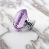 BOZONLI Purple Crystal Furniture Knobs, Cupboard Knobs, Drawer Knobs, Pack