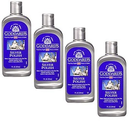 Goddard's Silver Polish Liquid, Tarnish Remover, 7 oz (Pack of 4)