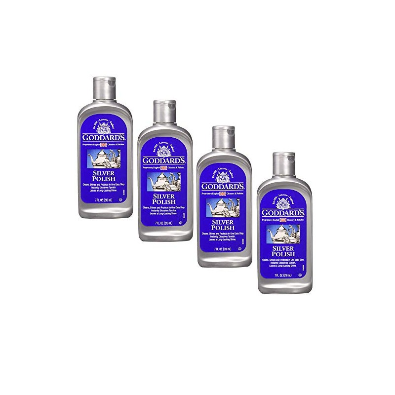 Goddard's Silver Polish Liquid, Tarnish Remover, 7 oz (Pack of