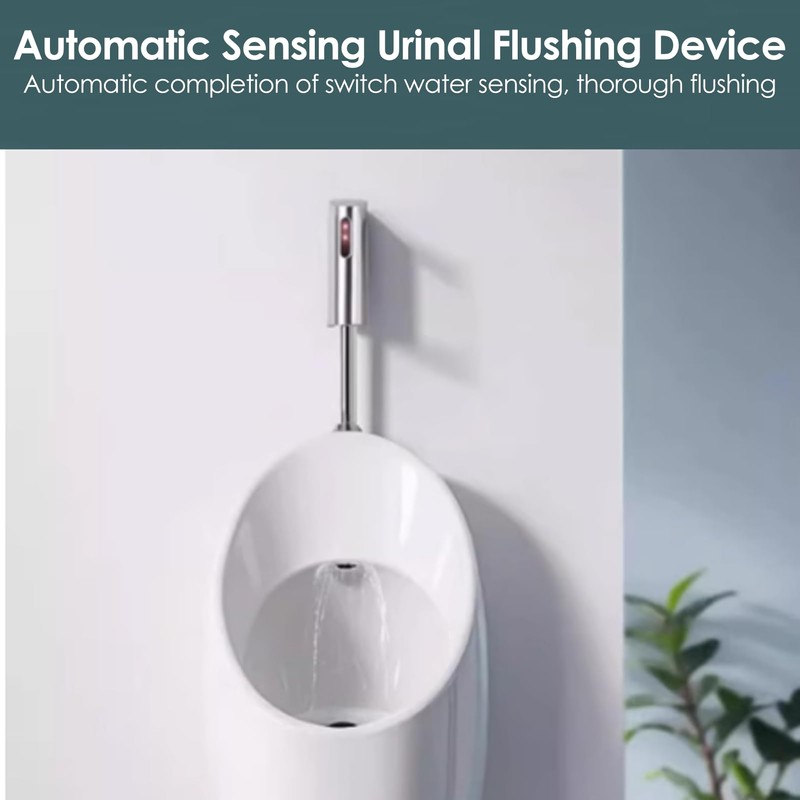 Flush Valve for Urinal, Automatic Infrared Sensor Brass Wall-Mounted Toilet