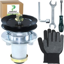 POSEAGLE Pre-Greased 539112170 Spindle Assembly with 532153535 Spindle Pulley for Husqvarna RZ4824f, MZ5226, MZ52, MZ 52, MZ5225 Decks