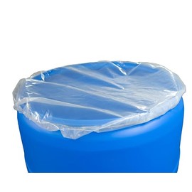 Elastic Polyethylene Drum Covers, Snug Fit, Easy Application and Removal, Durable, Protection Against Contaminants (55 Gallon/30" Clear, 25)