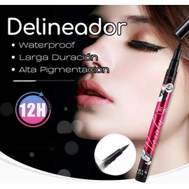 5 PIEZAS - Delineador Doble Punta Con Sello de Figuras y Punta Fina Colores Maquillaje Rimel Mascara de Pestañas 36h de LArga duracion a Prueva de Agua Belleza