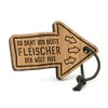 Fashionalarm Keyring "So sieht der Beste Fleischer der Welt" [German