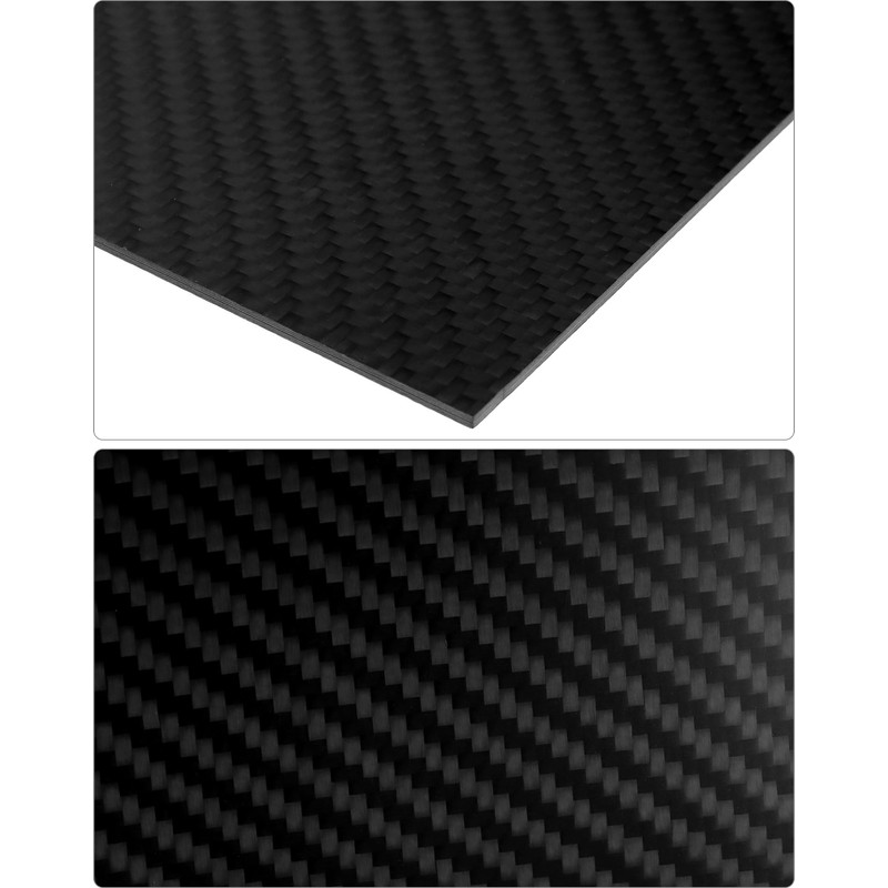 QWORK 3K Carbon Fibre Board 2 x 200 x 300mm