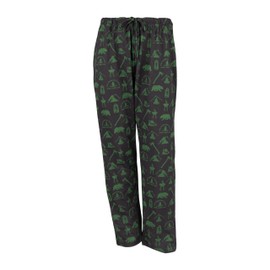 Mooselander Kids' Fun Themed Pants (US, Alpha, Large, Regular, Camping Black/Green)