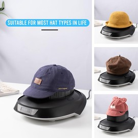 Apotemis Hat & Helmet Care Machine Steam Cleaning, Ironing & Reshape, Drying and Remove Odor with Ozone,Suitable for Various Hats and Helmets (Black)