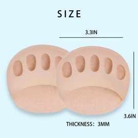SooGree Ball of Foot Cushions (5 Pairs) - Metatarsal Pads for Women & Men, Soft Forefoot Pads for Ball of Feet, Reusable, Breathable, Prevent Pain & Discomfort