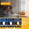 Necomi Bedside Table Lamp, LED Bedrooms Lamps with Remote Control,