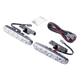 Auto 2PCS Fit 6 LED High Power LED Daytime Running Lights Driving Lamp Universal Fit LED Car Fog Light