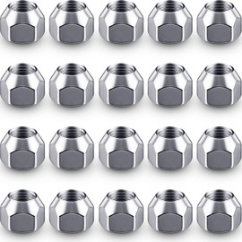 Frienda 1/2-20 Inch Trailer Lug Nuts 509 Tire Wheel Lugs Tire Acorn Silver Open End Finish Nuts for Trailers Wheel(20 Pieces)
