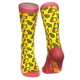 Tacos And Avocado Women's Novelty Crazy Food Crew Socks,Funny Taco Cozy Dress Socks
