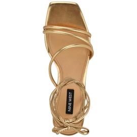 Nine West Women's Hendy Heeled Sandal, Gold 710, 8