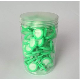 100 Count Syringe Filter, Nylon Hydrofilic Membrane 25mm Diameter 0.22um Pore Size, Syringe Lab Filters, Non Sterile Filtration (Green)