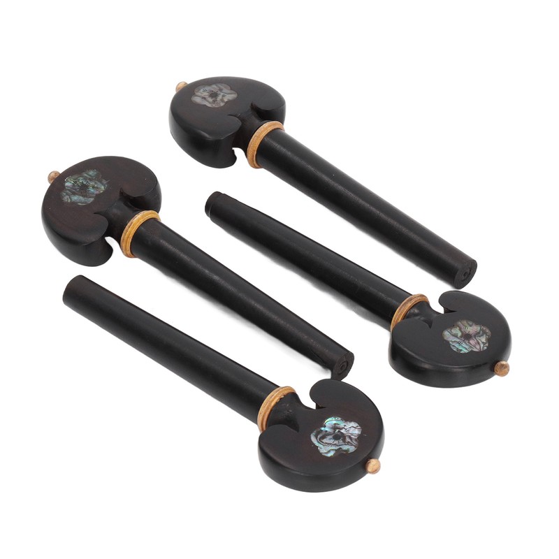 4PCS Fine Tune Peg Black Ebony Pre Punched Handmade Wear