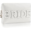TRIXES Bride Vegan Leather Makeup Bag - Cosmetic Bag Cosmetic
