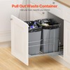 VEVOR Pull-Out Trash Can, 27 QT x2 Double Under Mount