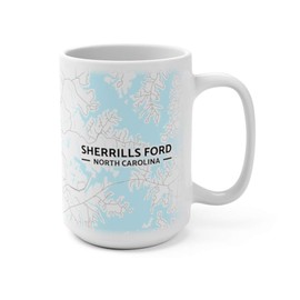 Hometown Bias Sherrills Ford, North Carolina NC Map Mug (15 oz)