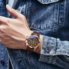 OLEVS Watches for Men Rose Gold Steel Case Waterproof Watches