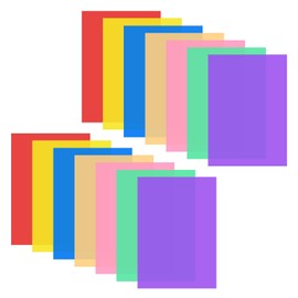 14pcs Gel Light Filter, Square Transparent Color Film Plastic Sheets, Stage Plastic Sheets Studio Strobe Overlays Flash LED Gel Light Filter for Photo Studio Video Photography