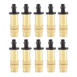 Yosoo Cabezal de rociador de Cobre Ajustable Micro Misting Boquilla de riego para jardín 10 Piezas