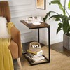 VASAGLE C Shape End Table, Small Coffee Table for Couch