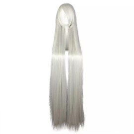 Sourcing Map Natural Peluca Larga De Lazo Para Mujer De Color Gris Claro