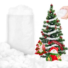 Artificial Snow Decoration Christmas Decorative Snow, Fibre Fluffy Snow Cotton Decoration, Snow Indoor Artificial Snow, Cotton Wool Decoration, Christmas Snow Decoration for Christmas Decoration,