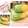 Tikwisdom Simulation corn cob plush pillow, 3D simulation green corn,