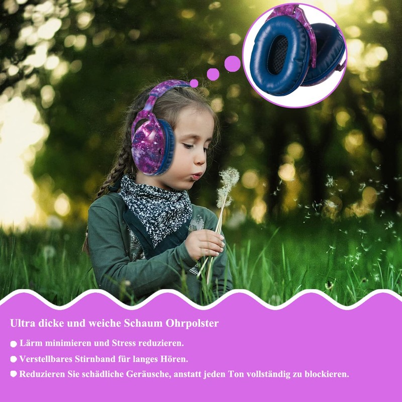 PROTEAR Children's Ear Protection, Adjustable Foldable Earmuffs, Child Noise Protection