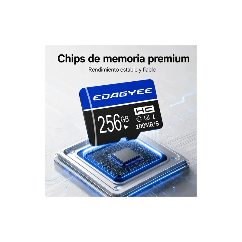 Pack 2 MicroSD EdaGyee de 256 GB Clase 10 U3
