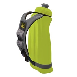 Amphipod Hydraform Ergo Minimalist Handheld Water Bottle, BPA-Free Hydration Pack for Ultra-Running, Marathons & Walking - Charcoal/Green - 16 oz