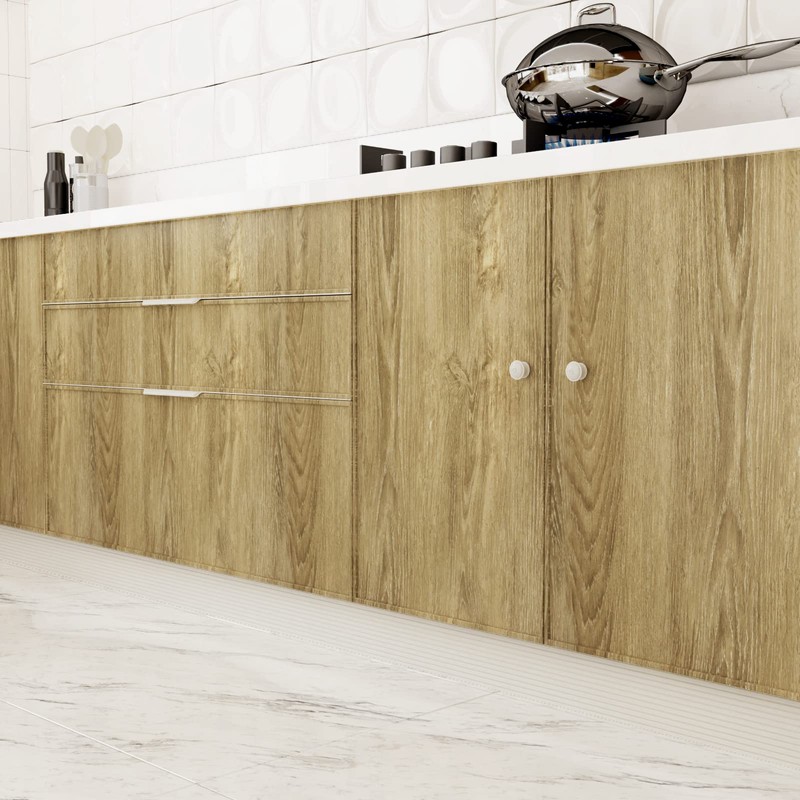 WESTICK Brown Wood Grain Contact Paper for Countertops Waterproof Wooden