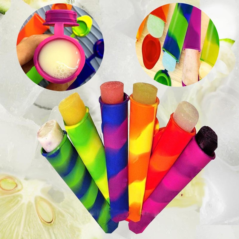 Silicone Ice Pop Molds Wpunwen Ice Popsicle Molds with Lids
