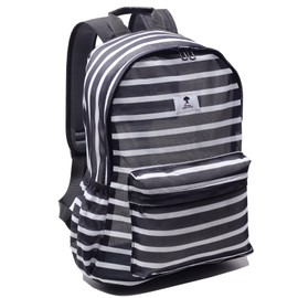 ESVAN Original Print Mesh Backpack Semi-Transparent Sackpack See Through Beach Bag Daypack Multi-Purpose Women Men Unisex, I, One_Size, Daypack Backpacks