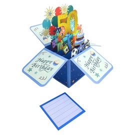 scicent Geburtstagskarte 50. Mann Geburtstags Karte Elegante Glückwunschkarte 50. Einzigartige Geburtstagskarten Blau Geschenkkarte für Frauen und Männer - 19838